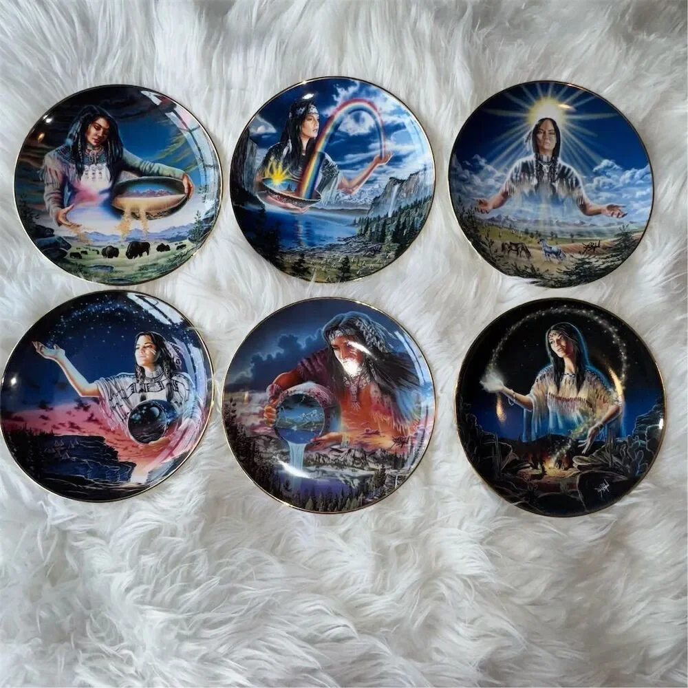 Royal Doulton Native American Maiden Collector Plate Set David Penfound Set of 6